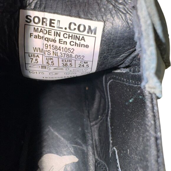 Sorel JOAN UPTOWN Wedge Chelsea Boots Womens Sz 7.5 Gray Leather - Picture 8 of 8